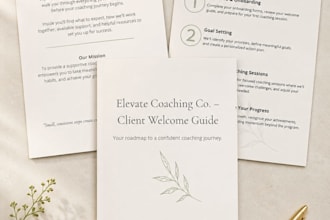 design a professional client welcome guide
