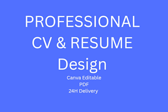 write a professional CV and resume in canva