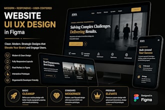 design a professional website uiux in figma