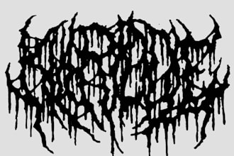 make you a fire death metal, deathcore, slam logo for your project