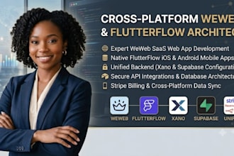 build weweb web app flutterflow mobile app xano backend supabase