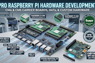 develop raspberry pi cm4 cm5 carrier board, hat and custom hardware