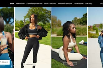 activewear website, sportswear website, gym and fitness clothing apparel website