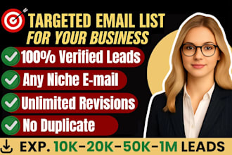 build niche targeted verified email list, b2b prospect list, manufacturing leads