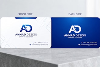 design a professional modern double sided business card