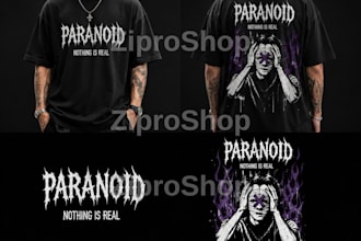 create professional t shirt design for dtf and dtg