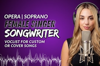 be your italian opera singer and classical soprano singer