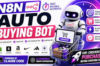 setup n8n auto buying bot target purchase bot checkout claude code shopping bot