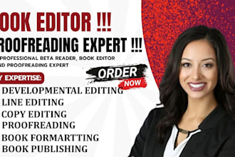 proofread, developmental edit, copy edit, format fiction and non fiction book
