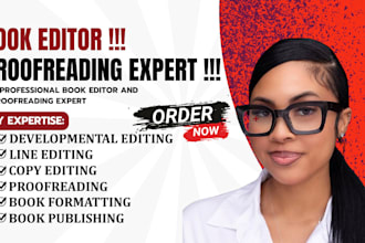 proofread, developmental edit, copy edit, format fiction and non fiction book