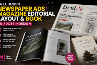 design digital newspaper ads magazine editorial  layout book in adobe indesign