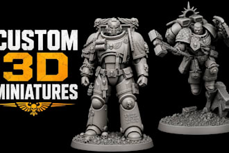 sculpts 3d warhammer model, 3d miniature, resin print, 3d tabletop, 3d printing
