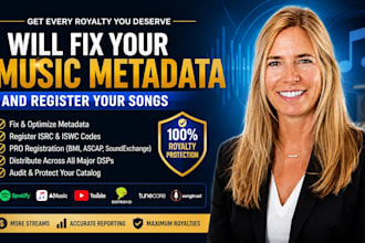 fix your music metadata and register your songs for accurate royalties