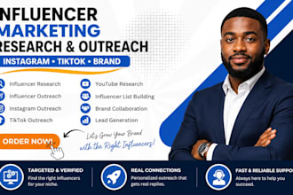influencer marketing research influencer outreach manager instagram tiktok brand