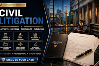draft lawsuits, complaints, motions, pleadings, and civil litigation documents