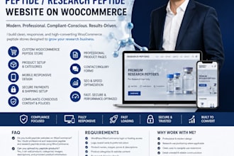 build a professional peptide or research peptide store on woocommerce