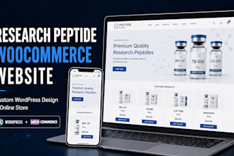 build a research use peptide woocommerce website with wordpress