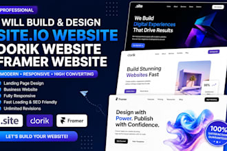 build and design site io website landing page business website dorik website