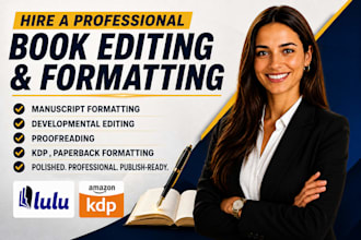 do book editing and formatting, developmental book editor, KDP formatting,