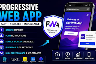 develop progressive web app, react pwa, service worker, offline web app, workbox