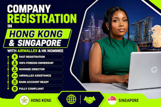 register company in hong kong and singapore with airwallex and nominee