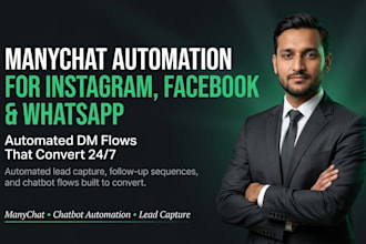 build manychat automation for instagram, facebook and whatsapp
