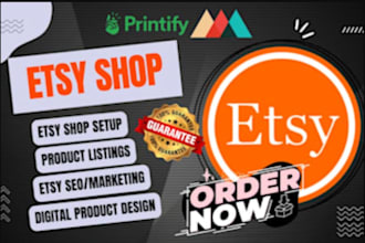 setup 7figure shopify digital product store, etsy shop, stan store digital store