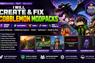create fix cobblemon modpacks server setup blockbench forge fabric mod crash