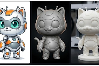 create 3d character models, collectible figures and toys for 3d printing