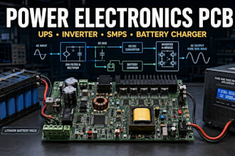 design ups inverter pcb pfc smps lifepo4 battery charger power electronics