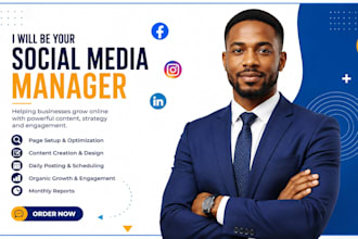 be your social media manager and marketing strategist