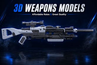 create high quality weapon 3d models optimised for games