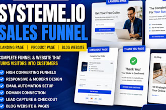 build systeme io sales funnel and automation systeme landing page systeme blog