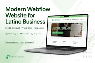 build a modern webflow website for your latino business in utah
