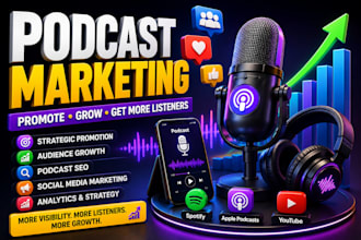podcast marketing, promotion and growth strategy to grow your podcast audiences