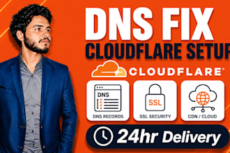 setup cloudflare dns, ssl, cdn and fix dns cname mx errors