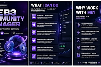 manage and moderate your web3 discord and telegram community social media x