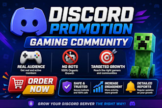 discord promotion, minecraft server, discord advertising, discord server growth