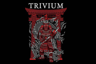 make a dark and symbolic satan inspired logo for your company
