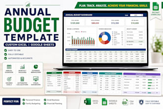 create custom excel budget template spreadsheet annual finance google sheets csv