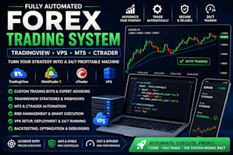 code a fully automated forex trading system with tradingview, vps, mt5, ctrader