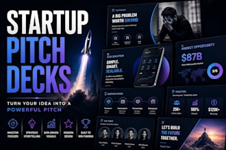 design a professional startup pitch deck