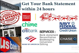 bank statement bank statement PDF to editable format