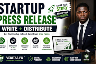 create and distribute a professional startup press release to top media sites