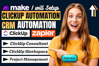 setup clickup workspace, clickup expert project management, clickup automation