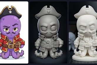 sculpt custom 3d models, stl files and collectible satues for 3d printing