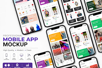 design high quality mobile app mockup design app screenshot web mockup design