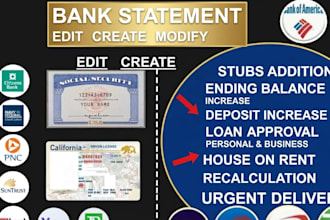 convert or made bank statement into financial statements