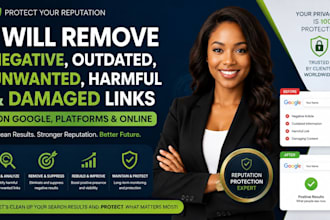 remove negative, outdated, unwanted, harmful and damaged links on google
