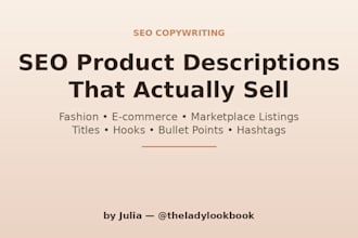 write SEO product descriptions for your online store